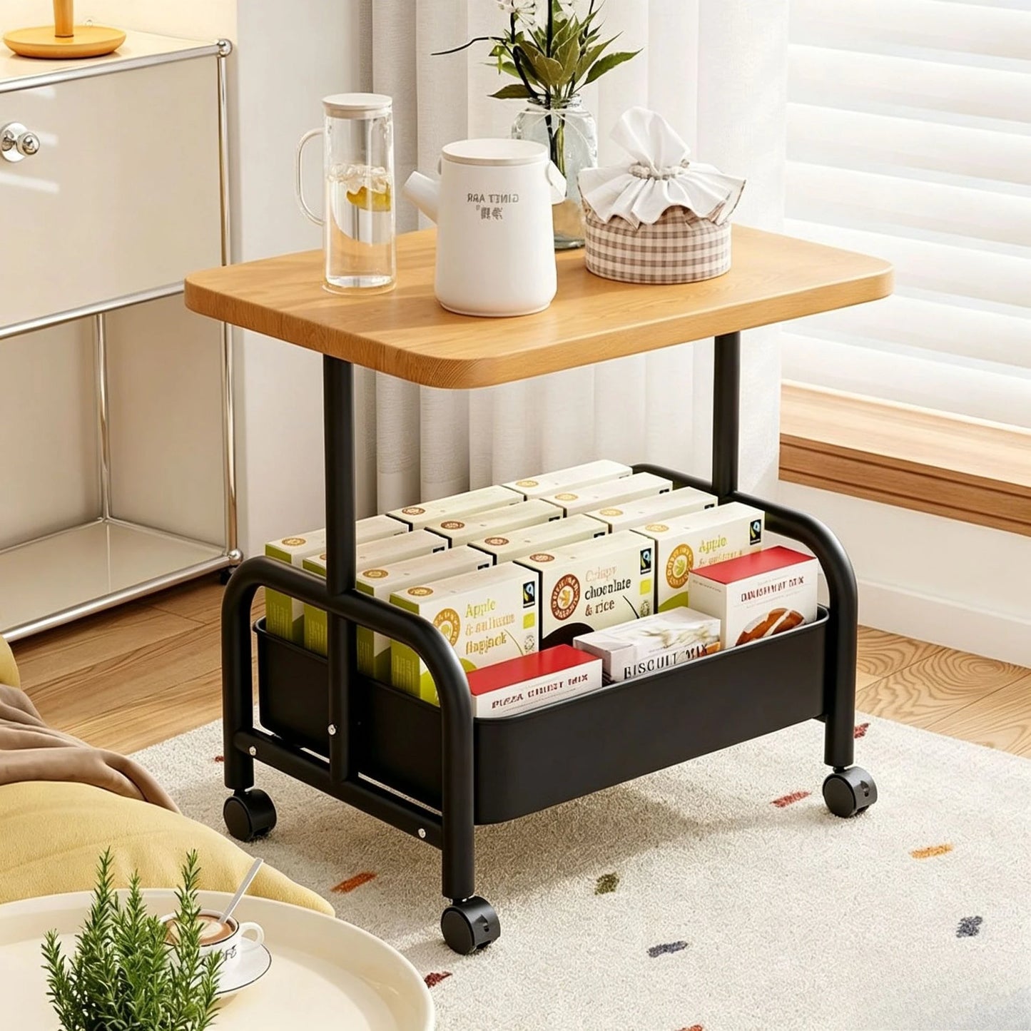 Mobile Storage Side Table