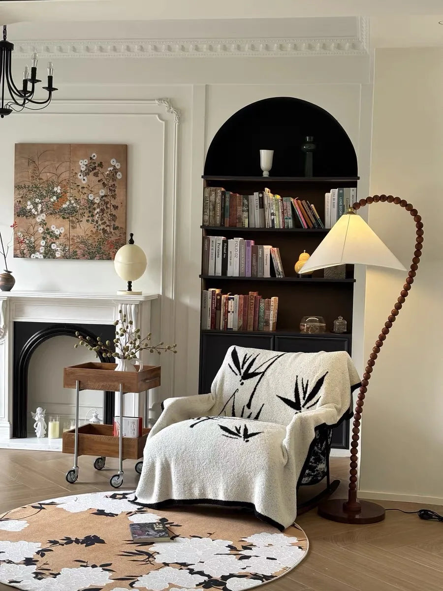 French Solid Wood Floor Lamp