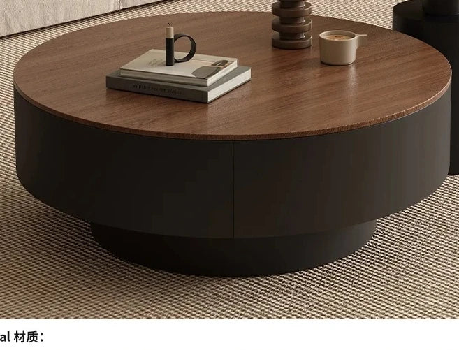 Modern Round Storage Coffee Table Set