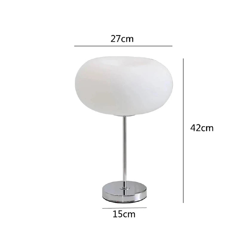 Modern White Glass Table Lamp