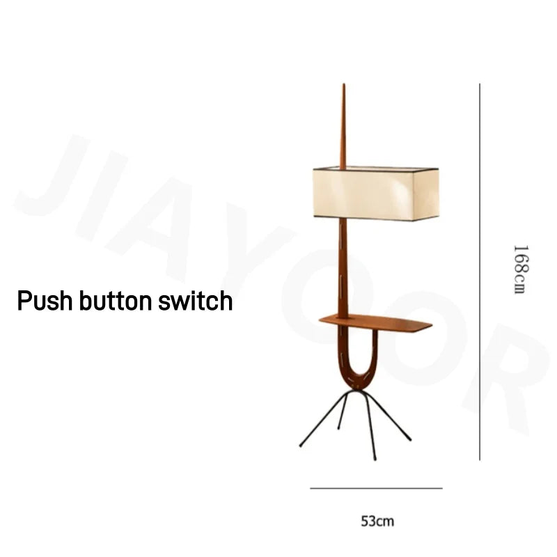 Solid Wood Retro Floor Lamp