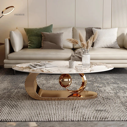 Luxury Modern Oval Coffee Table