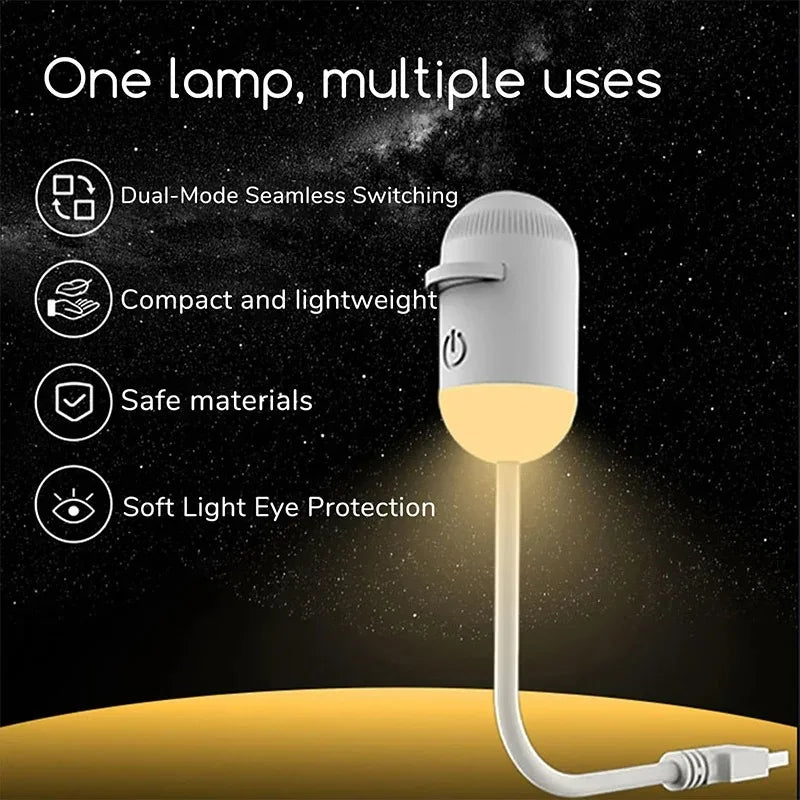 2-in-1 Mini Galaxy Star Projector Night Light