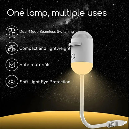 2-in-1 Mini Galaxy Star Projector Night Light