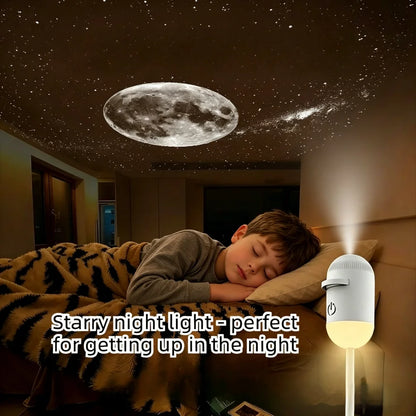 2-in-1 Mini Galaxy Star Projector Night Light
