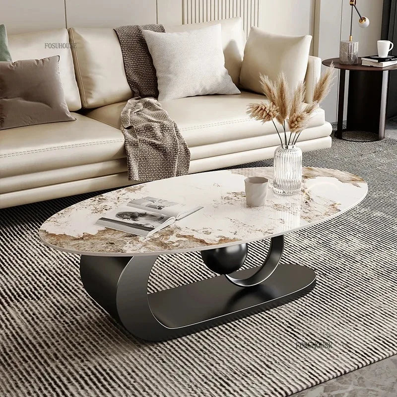 Luxury Modern Oval Coffee Table