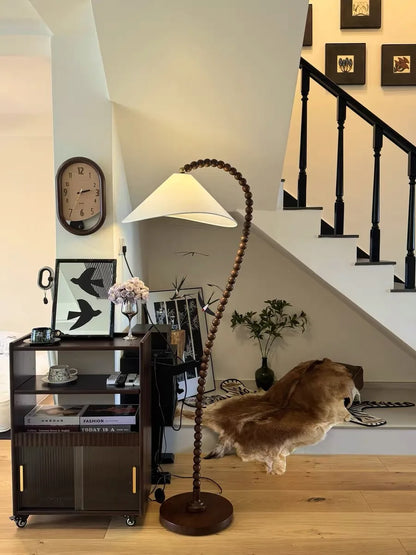 French Solid Wood Floor Lamp