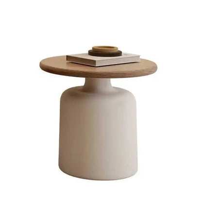 Cream Round Coffee Table Set