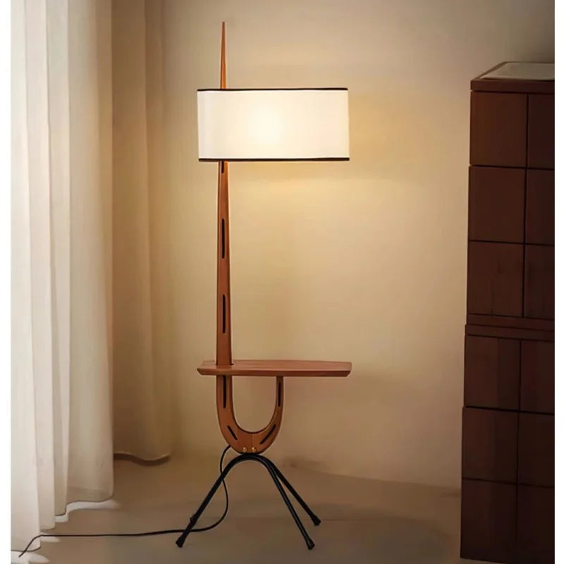 Solid Wood Retro Floor Lamp