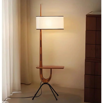 Solid Wood Retro Floor Lamp