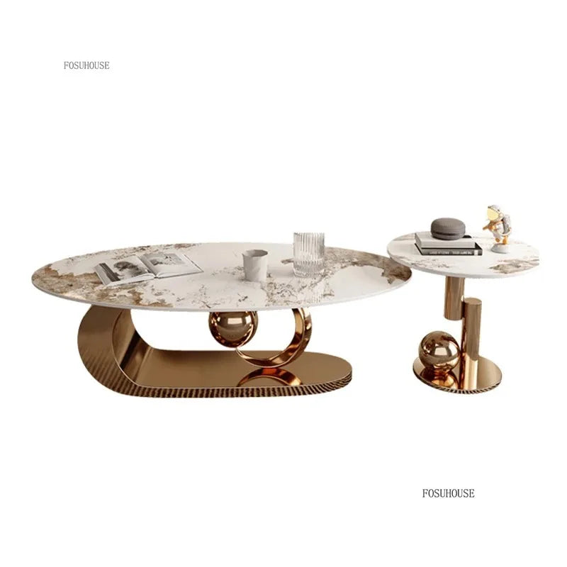 Luxury Modern Oval Coffee Table
