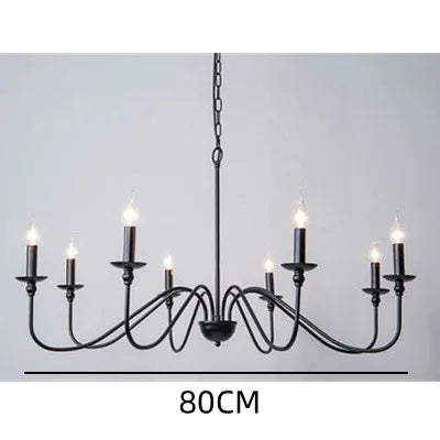Vintage Black & Gold Chandelier