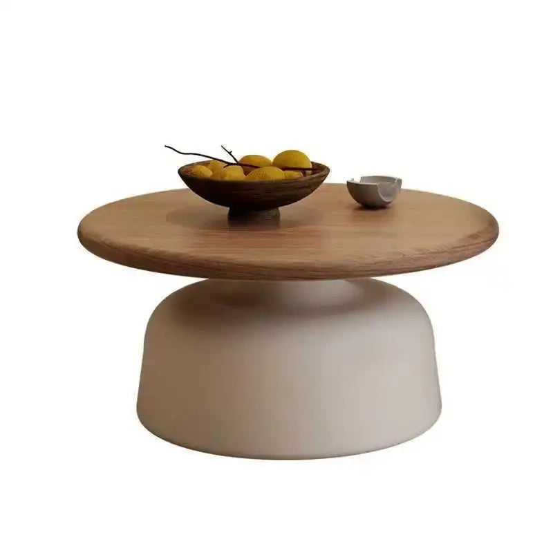 Cream Round Coffee Table Set