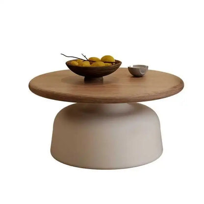 Cream Round Coffee Table Set