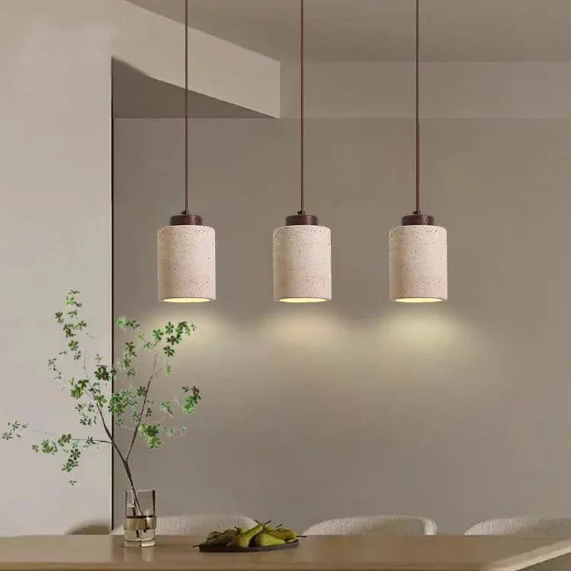 Modern Travertine Stone Pendant Light