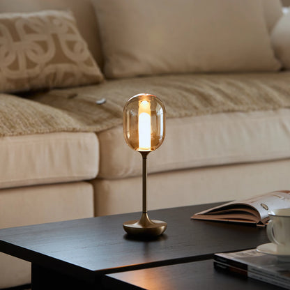 Wireless Glass Table Lamp
