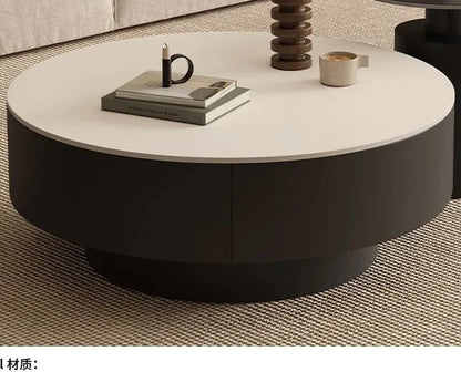 Modern Round Storage Coffee Table Set