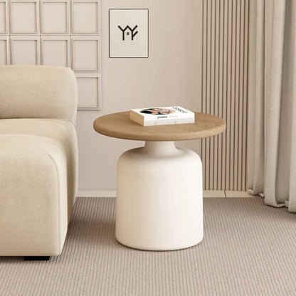Cream Round Coffee Table Set