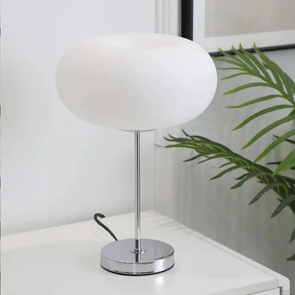 Modern White Glass Table Lamp