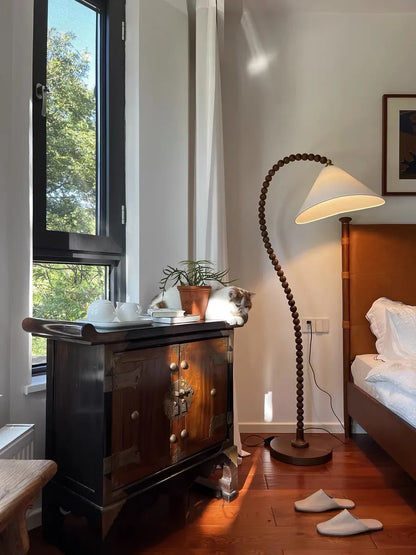 French Solid Wood Floor Lamp