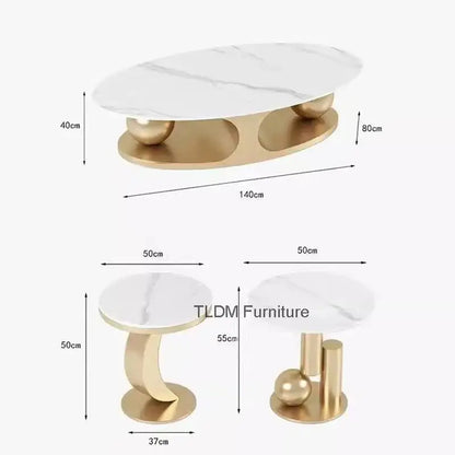 Nordic Luxury Oval Side Table