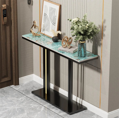 Black & Gold Marble Console Table