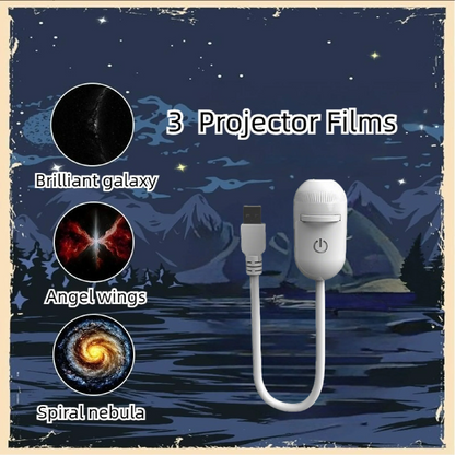 2-in-1 Mini Galaxy Star Projector Night Light