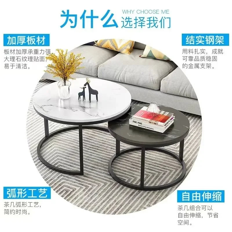Light Luxury Round Nesting Tables