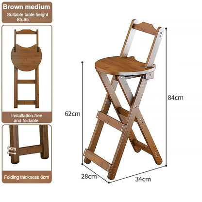 Bamboo Foldable Bar Stool