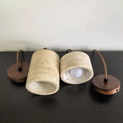 Modern Travertine Stone Pendant Light