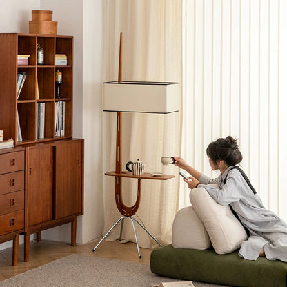 Solid Wood Retro Floor Lamp