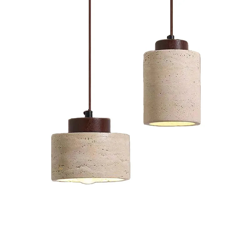 Modern Travertine Stone Pendant Light
