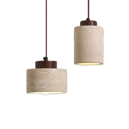 Modern Travertine Stone Pendant Light