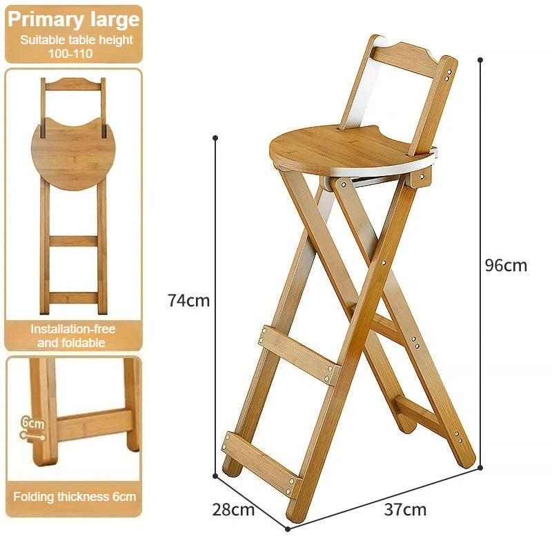 Bamboo Foldable Bar Stool