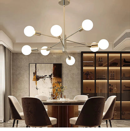 Modern Gold & Black Chandelier