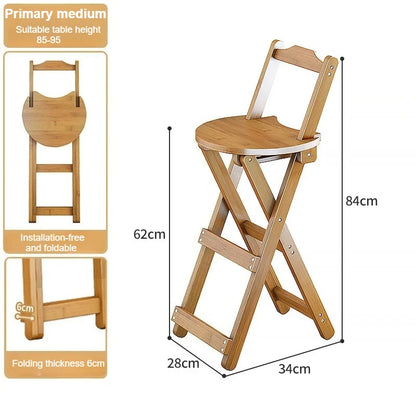 Bamboo Foldable Bar Stool