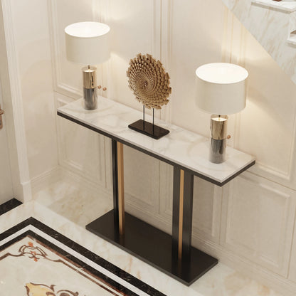 Black & Gold Marble Console Table