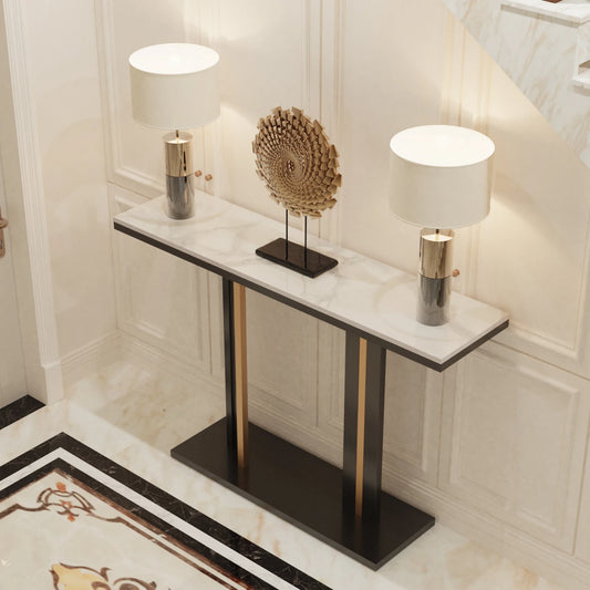 Black & Gold Marble Console Table