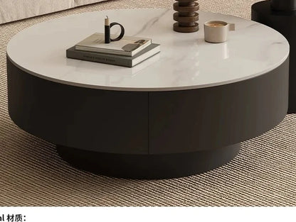 Modern Round Storage Coffee Table Set