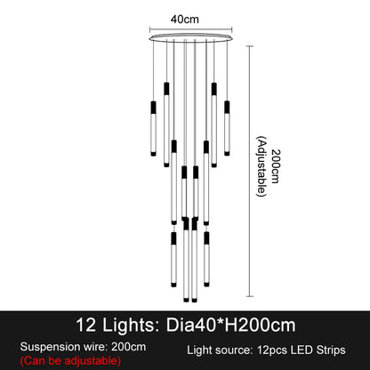 Modern Staircase LED Chandelier