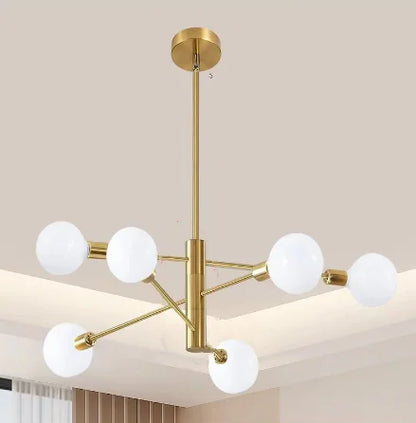 Modern Gold & Black Chandelier