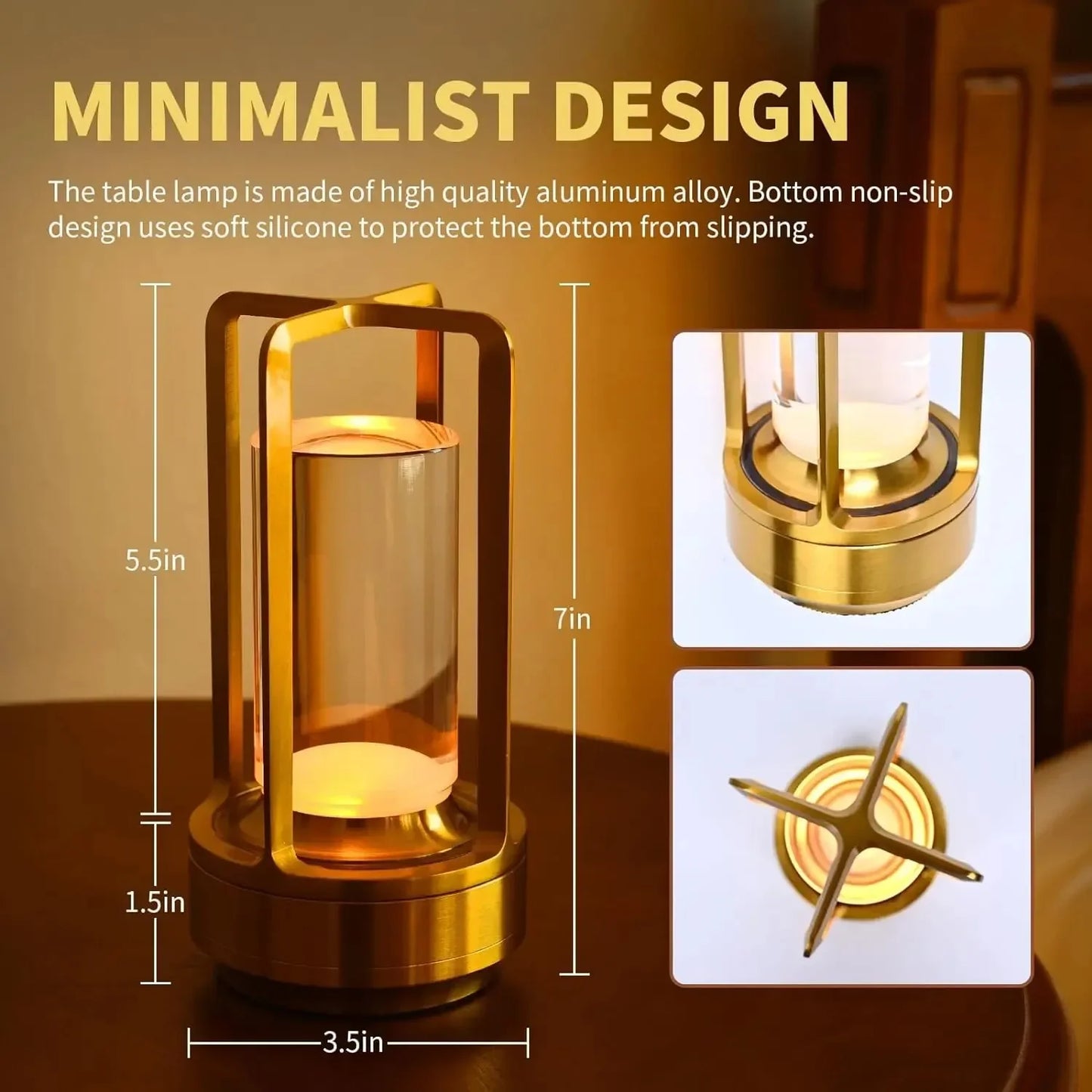 GGbingo Rechargeable LED Cordless Table Lamp