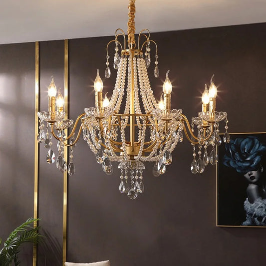 French Luxury Crystal Pendant Light