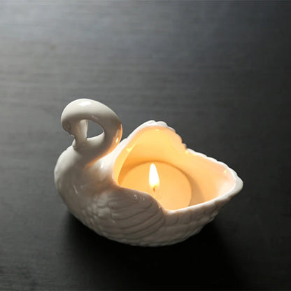 Ceramic Swan Decor Holder