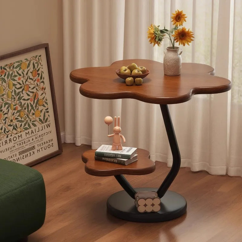 Cream Minimalist Side Table