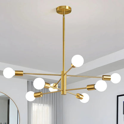 Modern Gold & Black Chandelier
