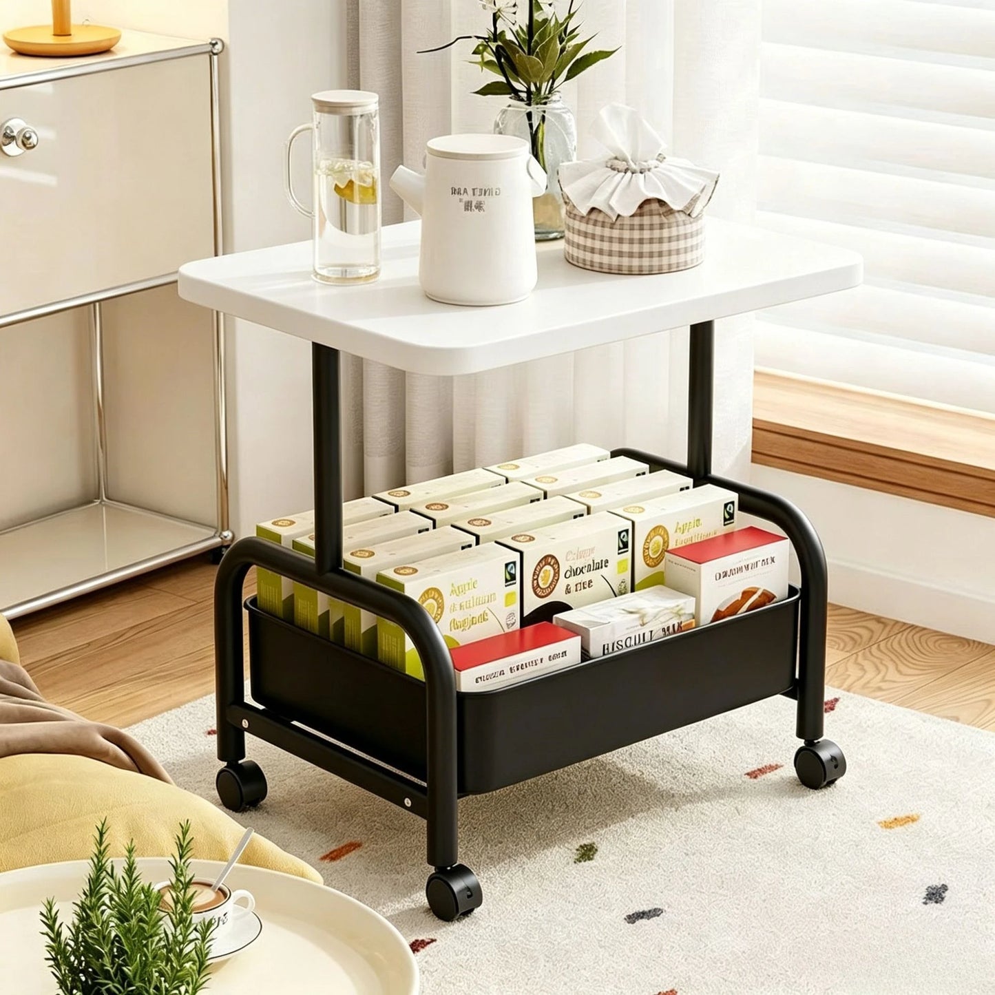 Mobile Storage Side Table