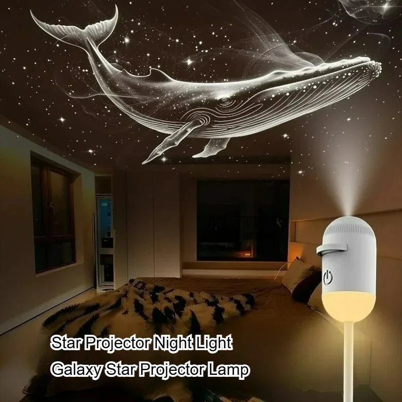 2-in-1 Mini Galaxy Star Projector Night Light