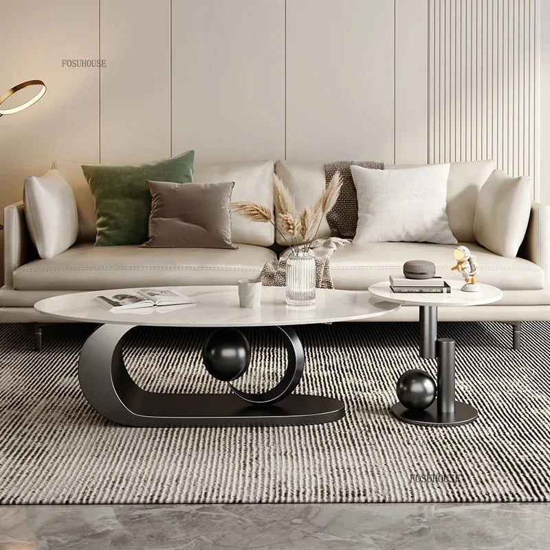 Luxury Modern Oval Coffee Table