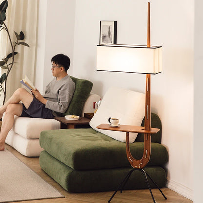 Solid Wood Retro Floor Lamp